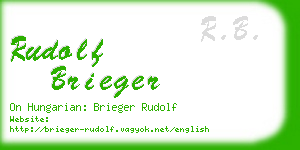 rudolf brieger business card